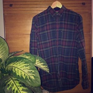 Tommy Hilfiger Mens Plaid Woven Shirt